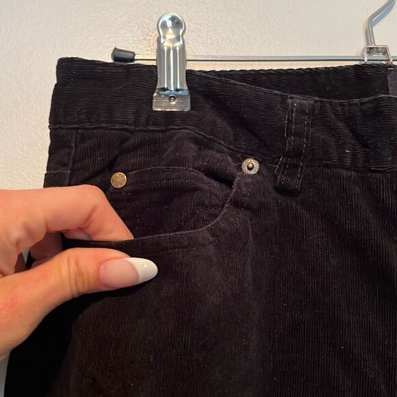 The Limited Women's Black Corduroy Flap Pockets Drew Fit Straight Pants Size 4 - Picture 2 of 7